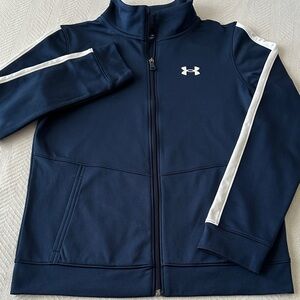 Under Armour Kids Dark Blue Jacket with White Stripes
